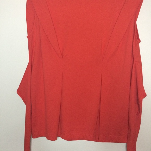 Sandro Red Front Tie Sleeveless Blouse Cotton - Picture 9 of 16